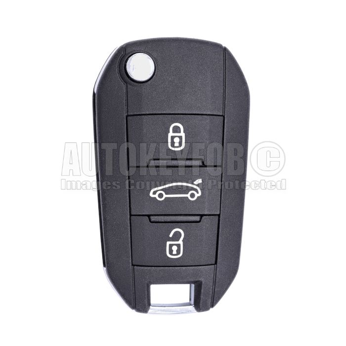 3 Button Remote Key Fob For Citroen C4 Cactus 2014 - 2016 PEU-R02