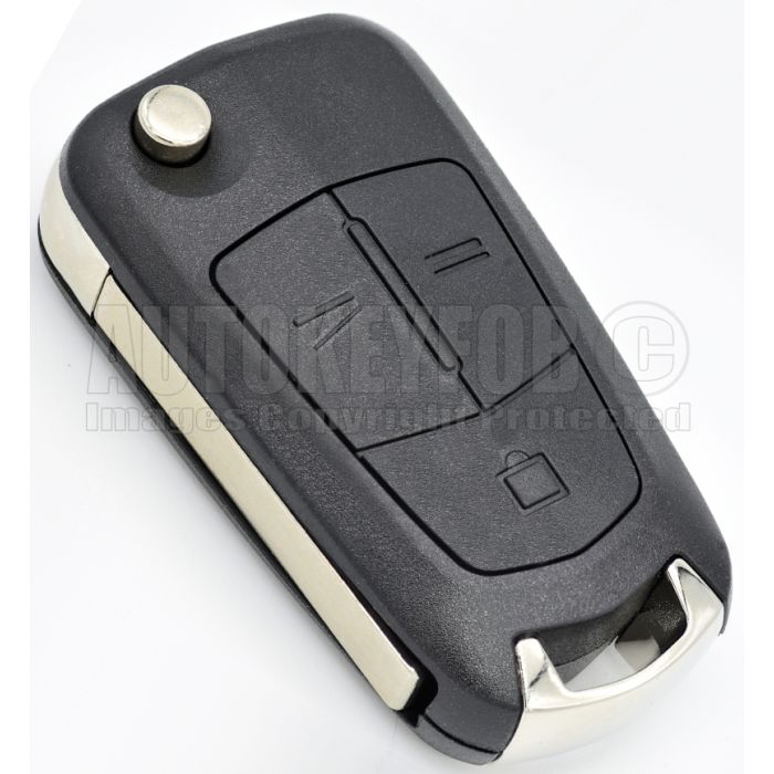 3 BUTTON FLIP REMOTE KEY FOB CASE FOR OPEL / VAUXHALL VECTRA C / SIGNUM OP02