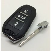 3 BUTTON HANDS FREE REMOTE FOB 433Mhz FOR PEUGEOT 308 (2014-2016) PEU-R06