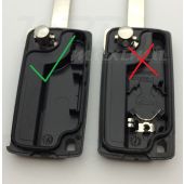 3 BUTTON REMOTE KEY CASE FOR PEUGEOT 207 CC - 207 SW 307 PEU09NO